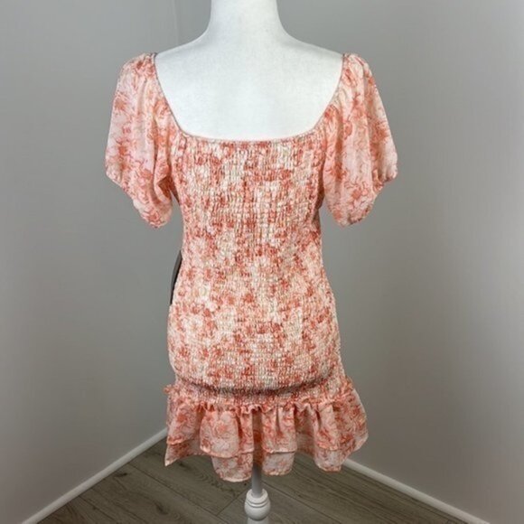 J for Justify Floral Smocked Mini Dress Size Large NWT - Picture 5 of 7